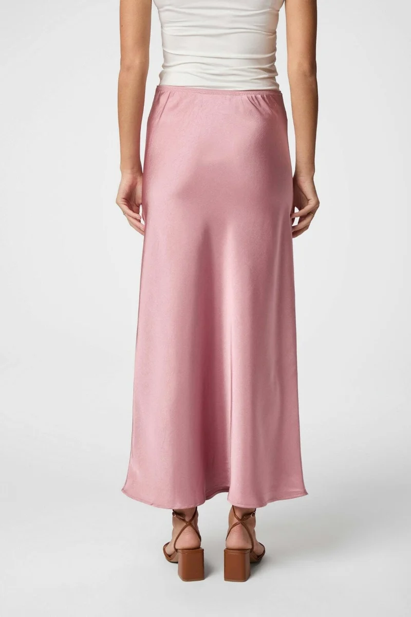 Neo Noir - Vicky Heavy Sateen Skirt 159588 - 823 - Evening Rose