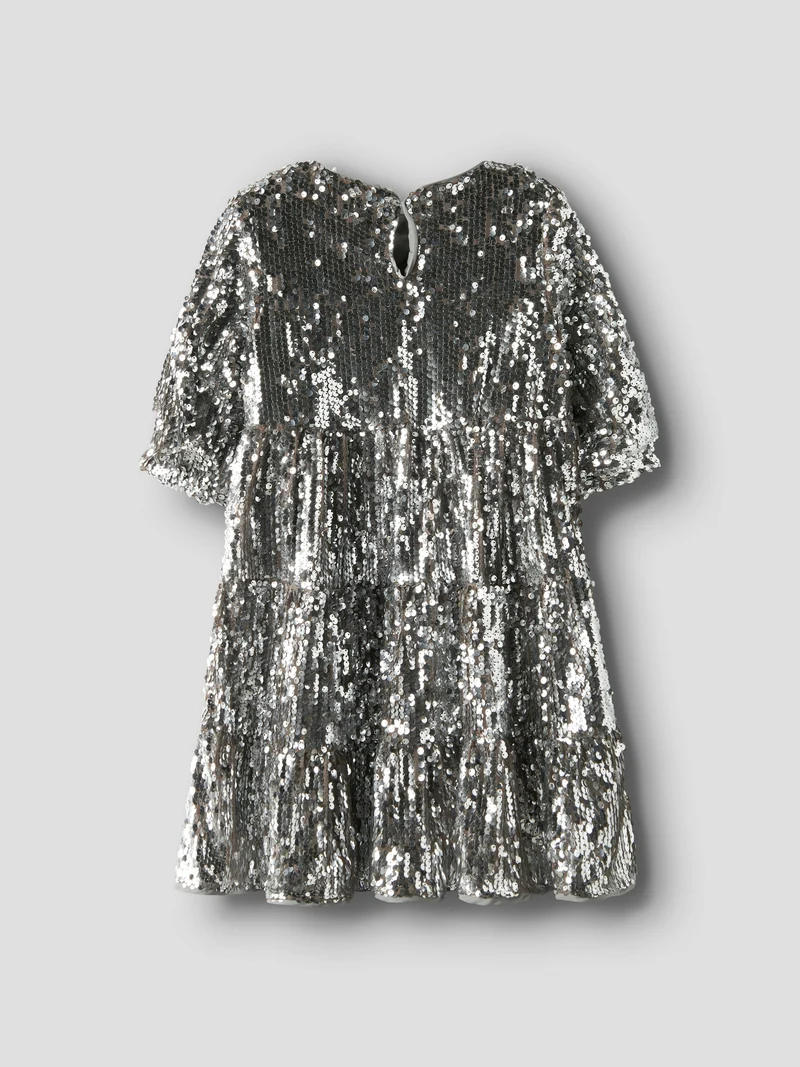 Name It - Nkfriscing 3/4 Sl Dress - 4874447 Silver