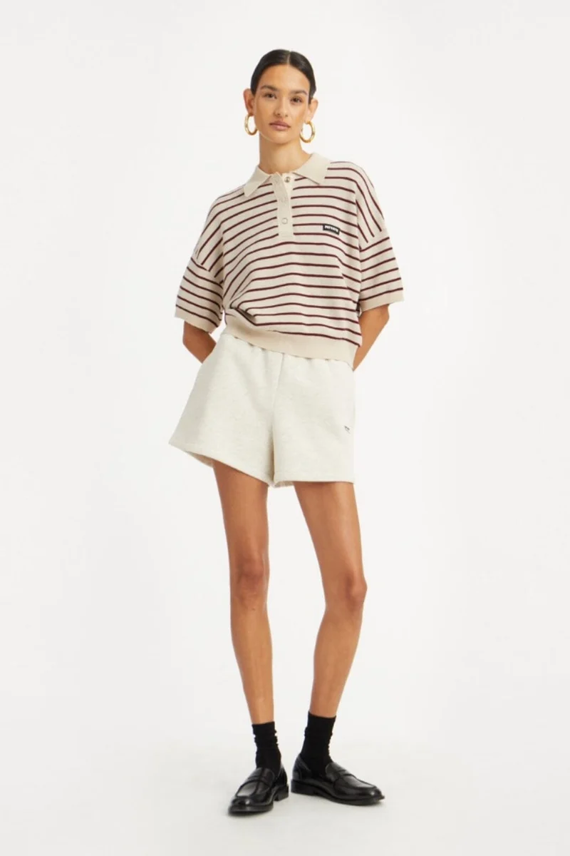 Rotate - Heavy Sweat Shorts1143833070 - White Melange