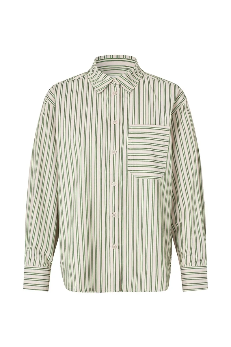 Modström - Millemd Shirt 58598 - 11517 - Medium Green Stripe