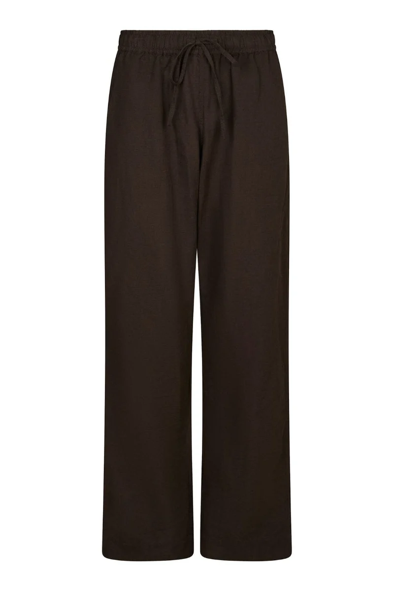 Neo Noir - Sonar Linen Pants 158949 - 676 - Dark Brown