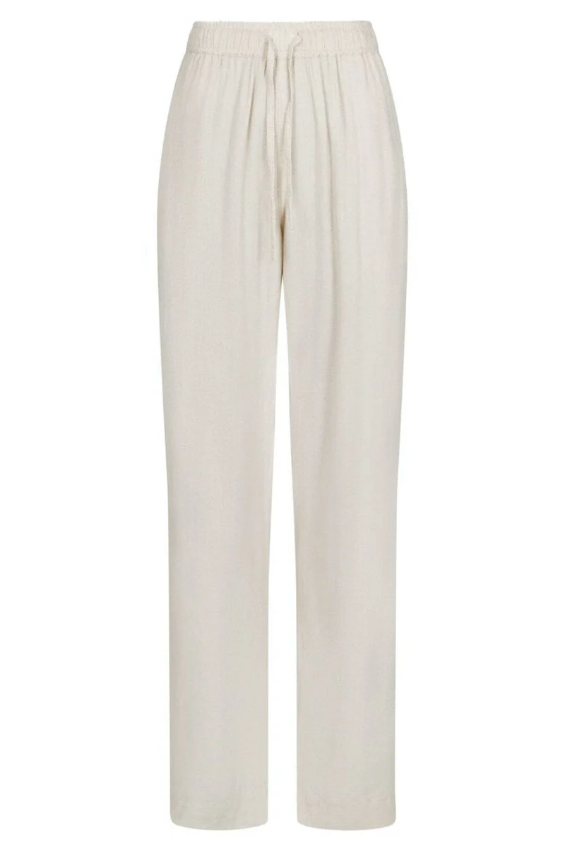 Neo Noir - Sonar Drapy Linen Pants - Natural