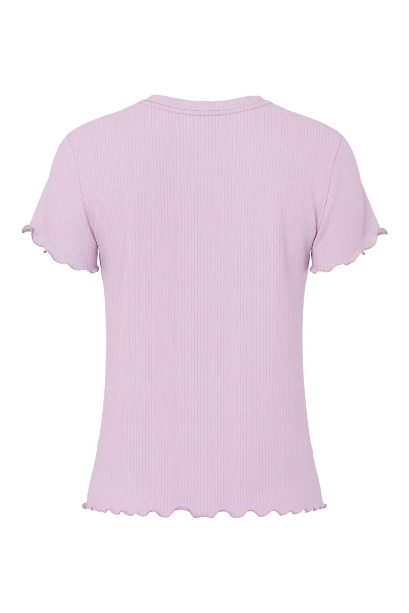Pieces - Pcnicca Ss O-Neck Top - 4902436 Winsome Orchid