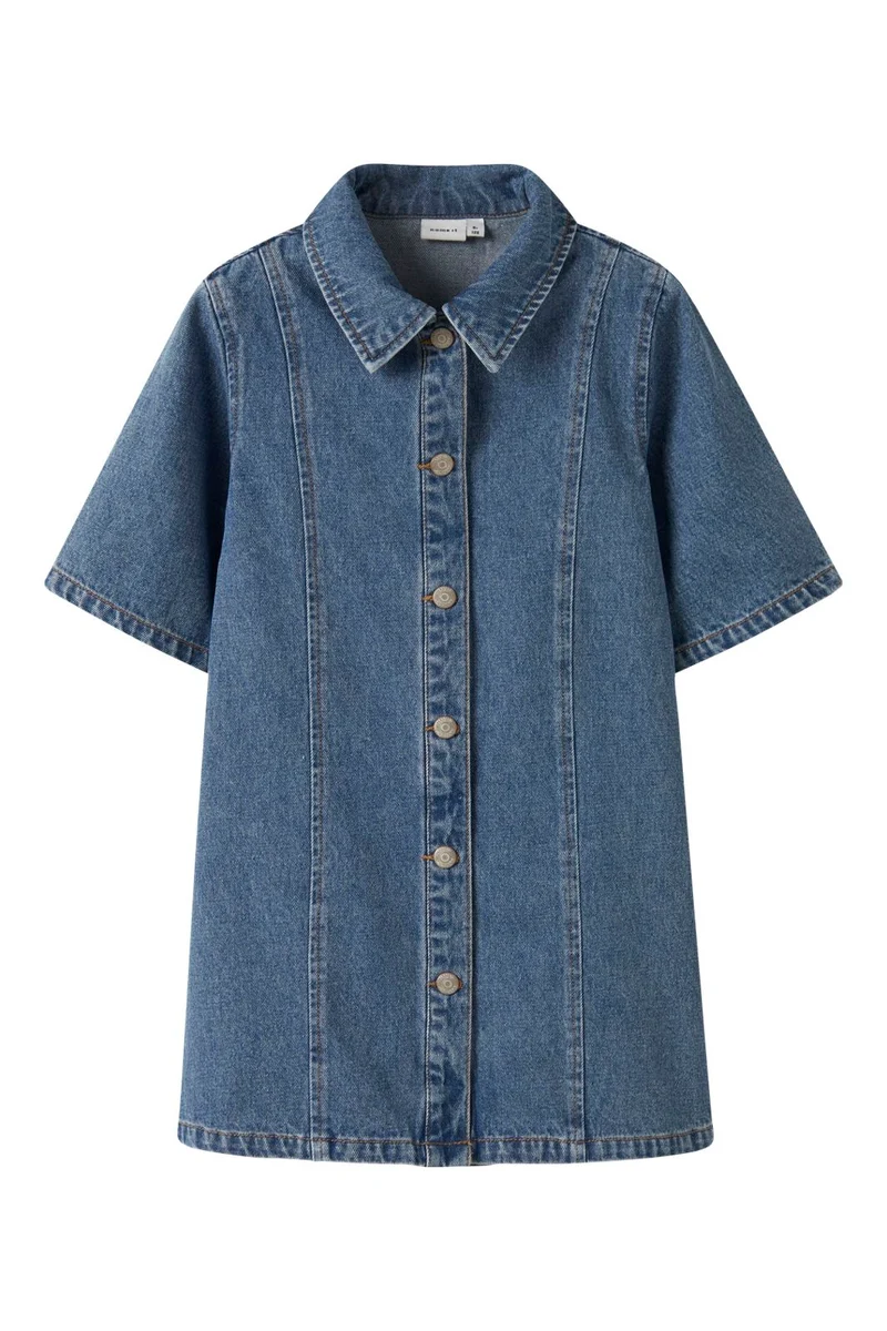 Name It - Nkfgianna 2/4 Dress 2221-Iz D - 4930417 Medium Blue Denim