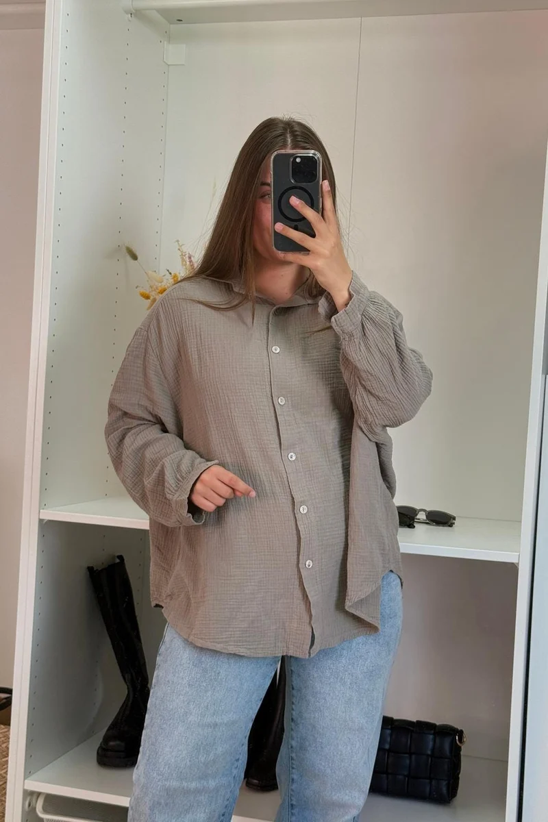 A-bee - Sonja Shirt - Taupe