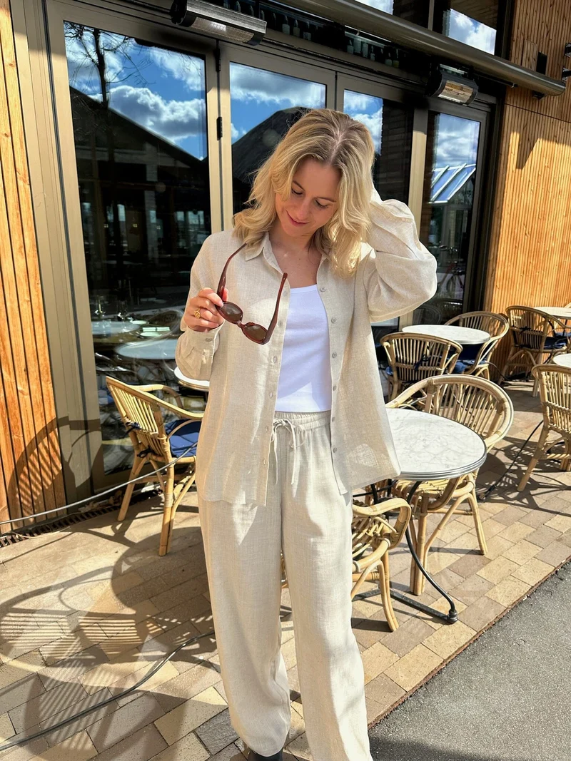 Noisy May - Nmleilani Nw Loose Pants - 4260411 Natural