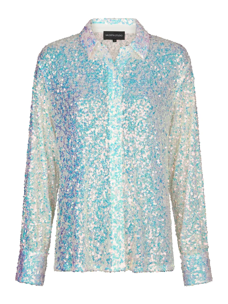Valentin Studio - Classy Sequins Shirt - offwhite