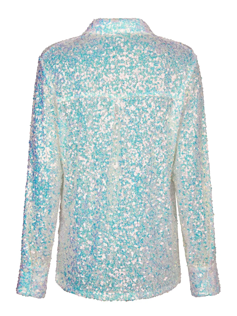 Valentin Studio - Classy Sequins Shirt - offwhite
