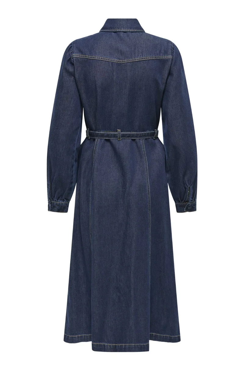 Only - Onljulie Ls Dress Qyt - 4802433 Dark Blue Denim