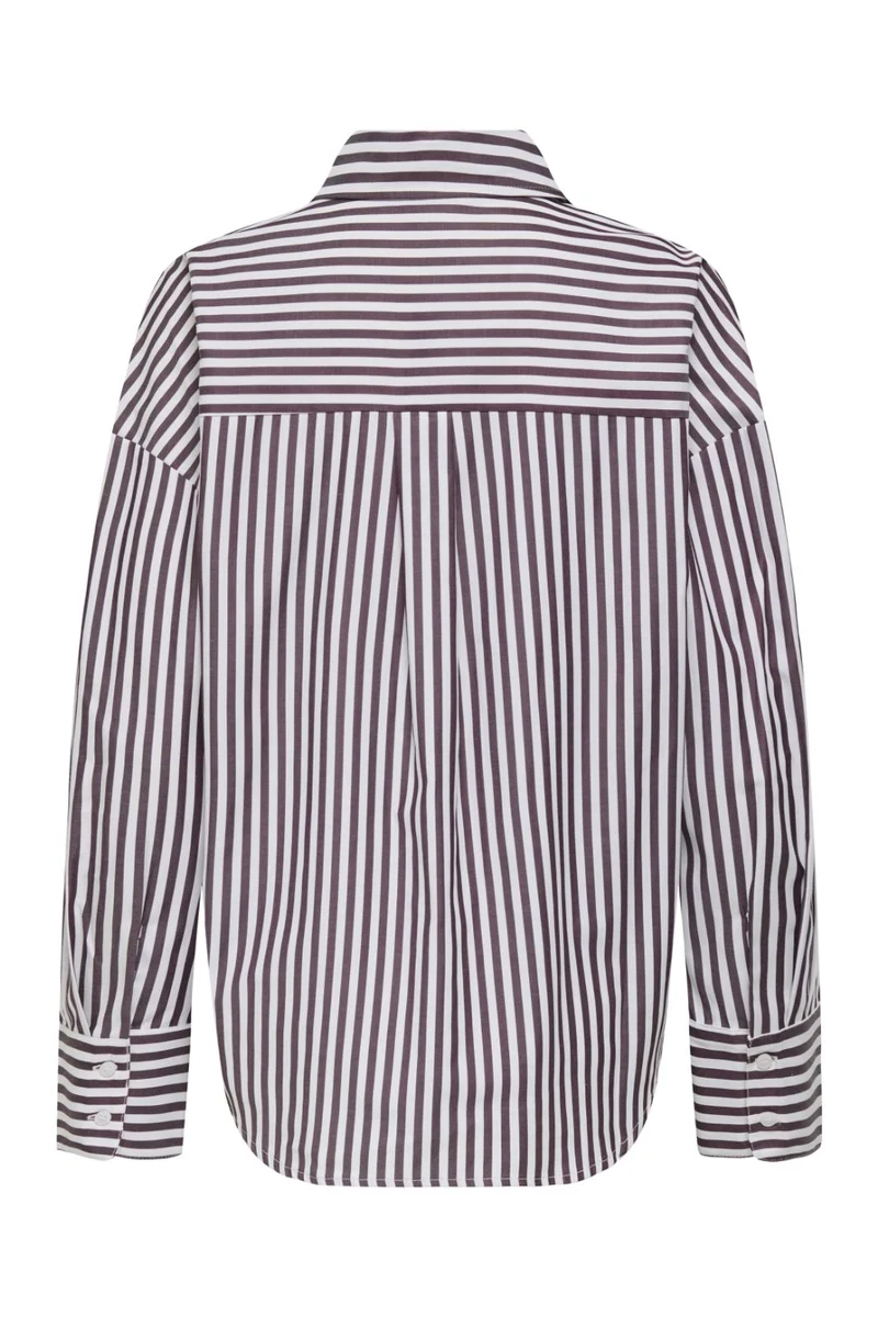 JDY - Jdyvesper L/S Loose Shirt - 4815311 Cloud Dancer Fig
