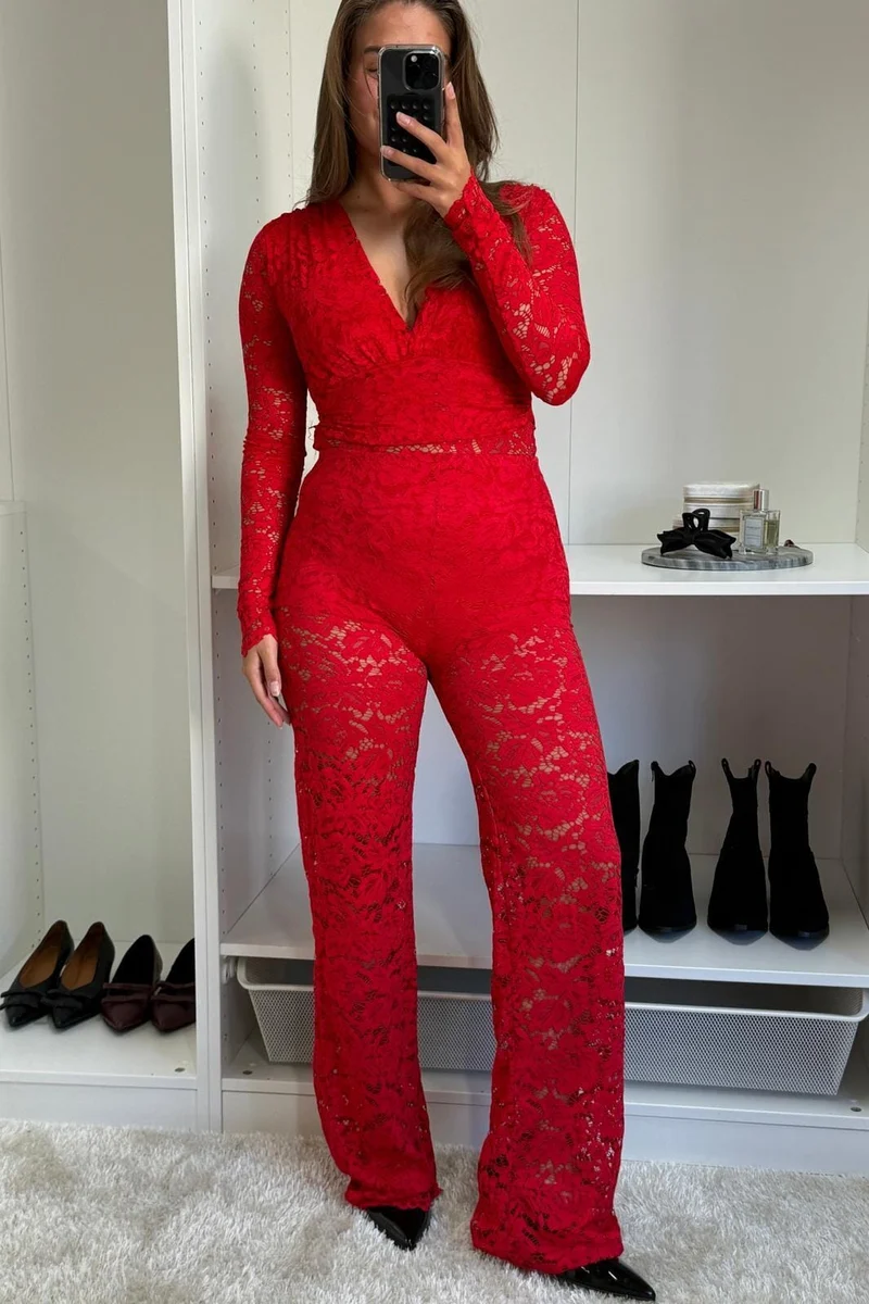 A-bee - Beatrix Pants - Red