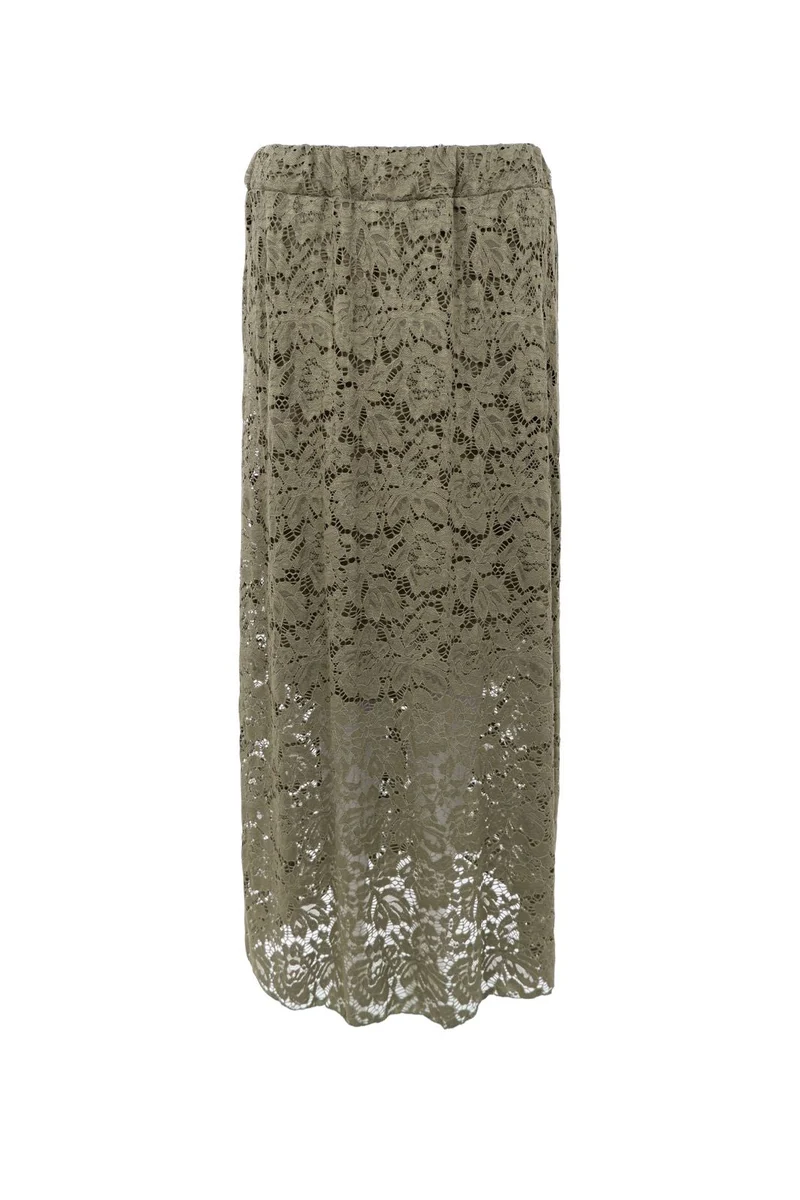 Black Colour - Bcdebbie Lace Skirt 41080 - Army