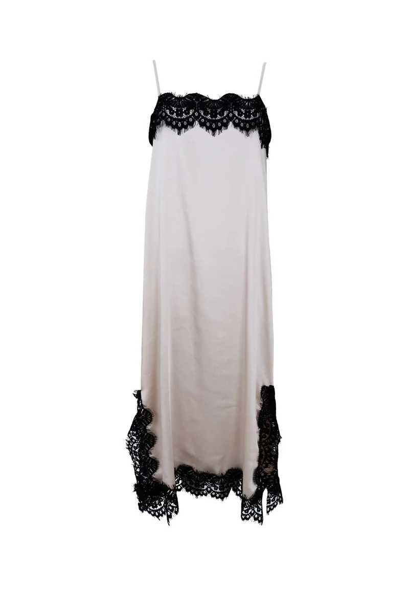 Black Colour - Bcevie Lace Strap Dress 41047 - Pearl