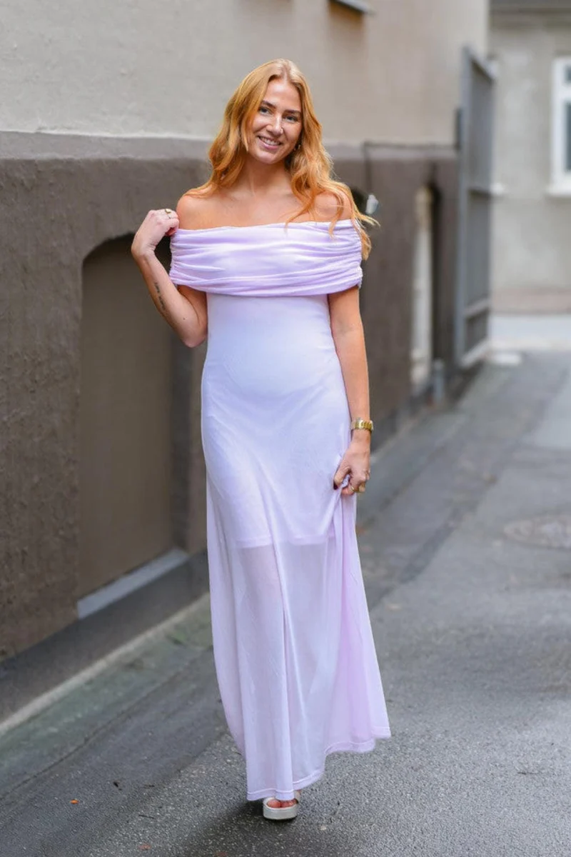 A-View - Kit Off Shoulder Dress AV81900 - 298 - Rose