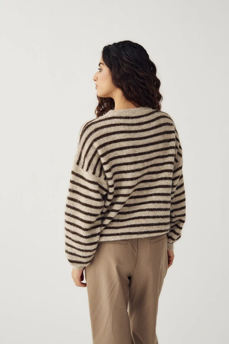 Noella - N-Mafalda Knit 16570001 - 1516 - Brown Sand Stripe