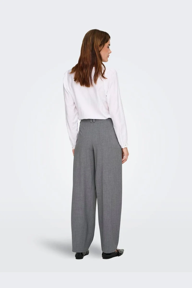 Only - Onlisadora Life Barrel Pant Tlr - 4945005 Medium Grey Melange