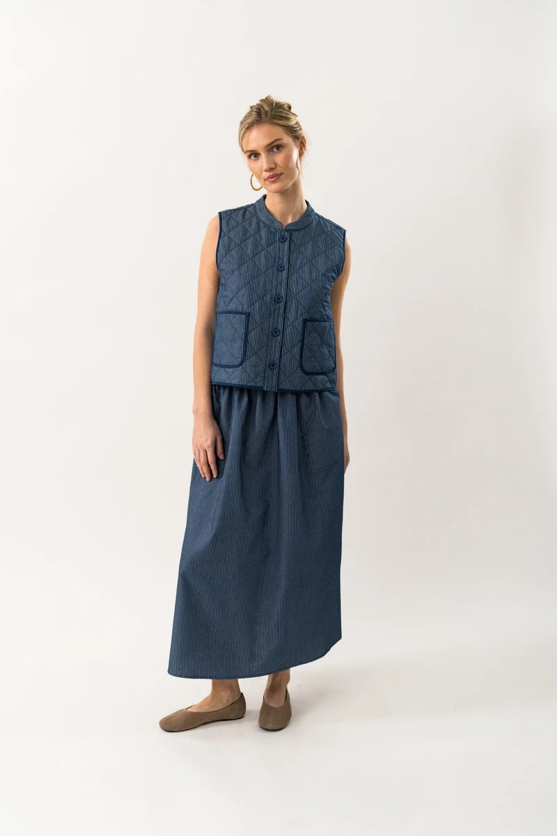 Lollys Laundry - Akanell Maxi Skirt 90060-2074 - 23 - Dark Blue