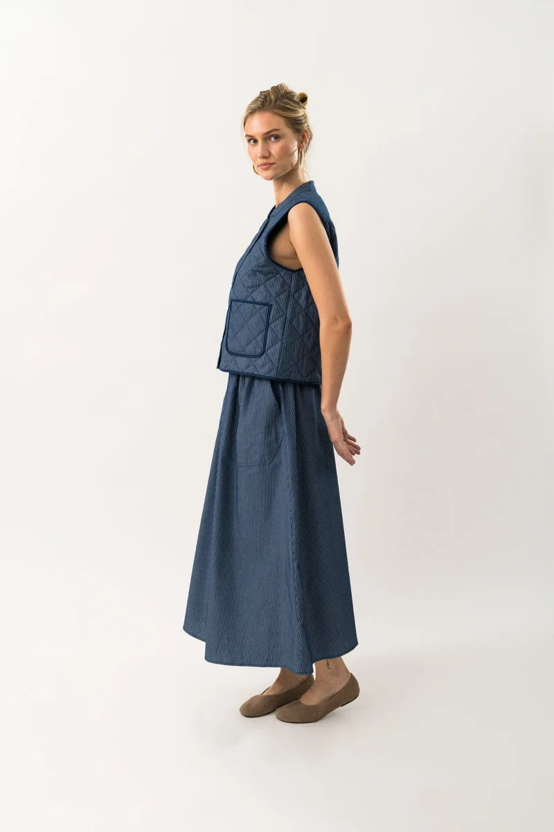 Lollys Laundry - Akanell Maxi Skirt 90060-2074 - 23 - Dark Blue