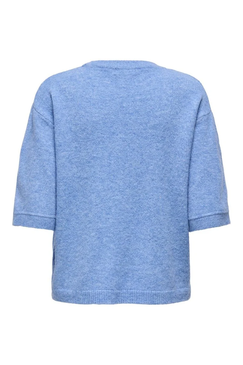 JDY - Jdysonja S/S O-Neck Pullover Knt - 4888620 Provence Melange