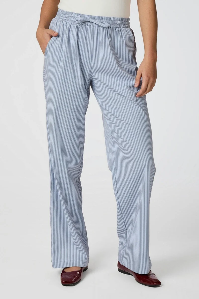 Neo Noir - Sonar Striped Pants 165075 - 145 - Light Blue
