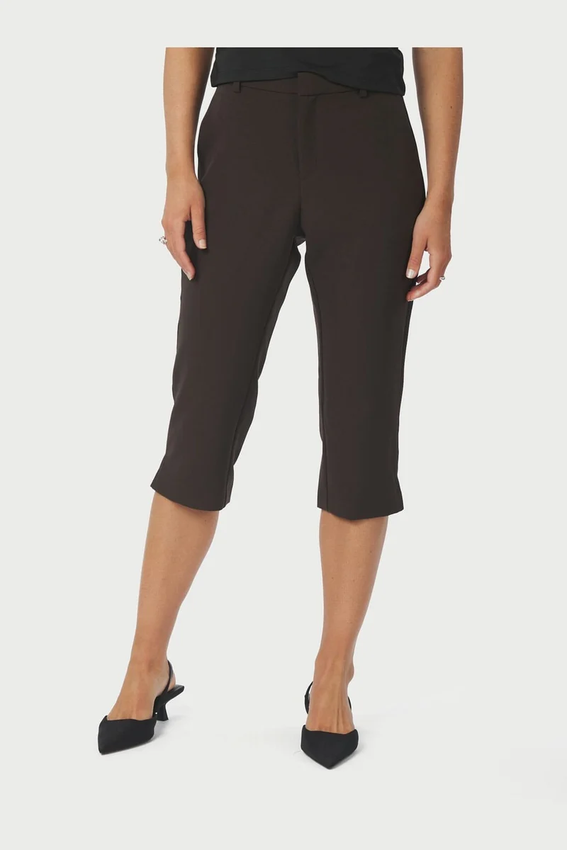 Neo Noir - Tasia Suit Capri Pants 163723 - 676 - Dark Brown