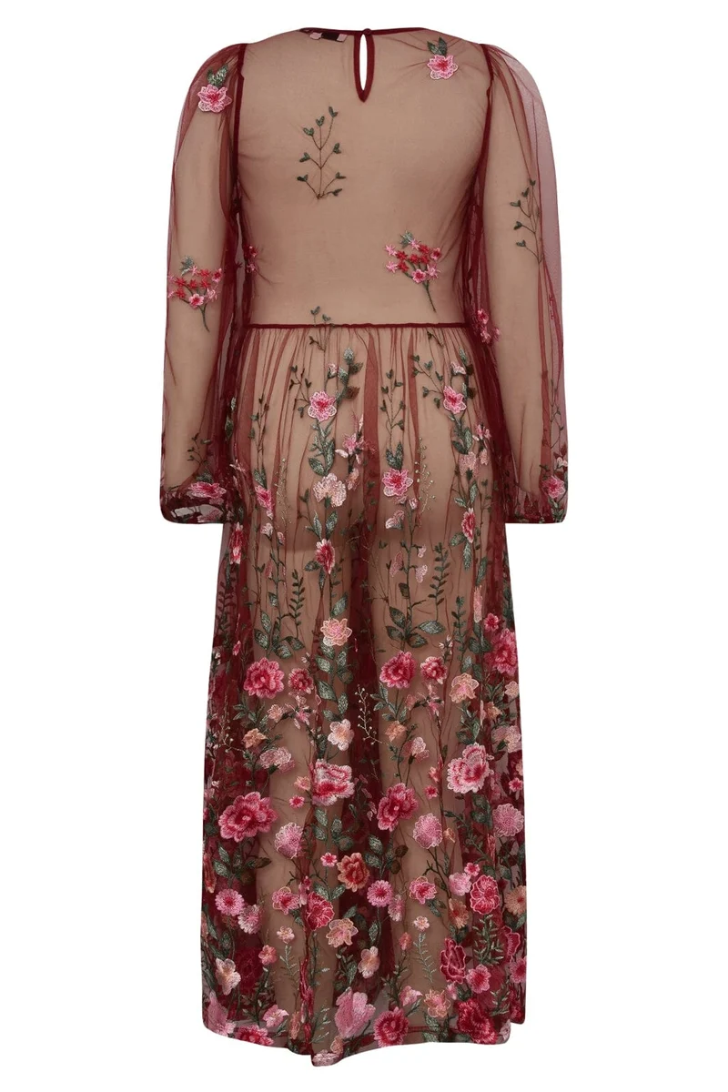 A-View - Fuschia Dress AV4614 - 373 - Bordeaux/Rose