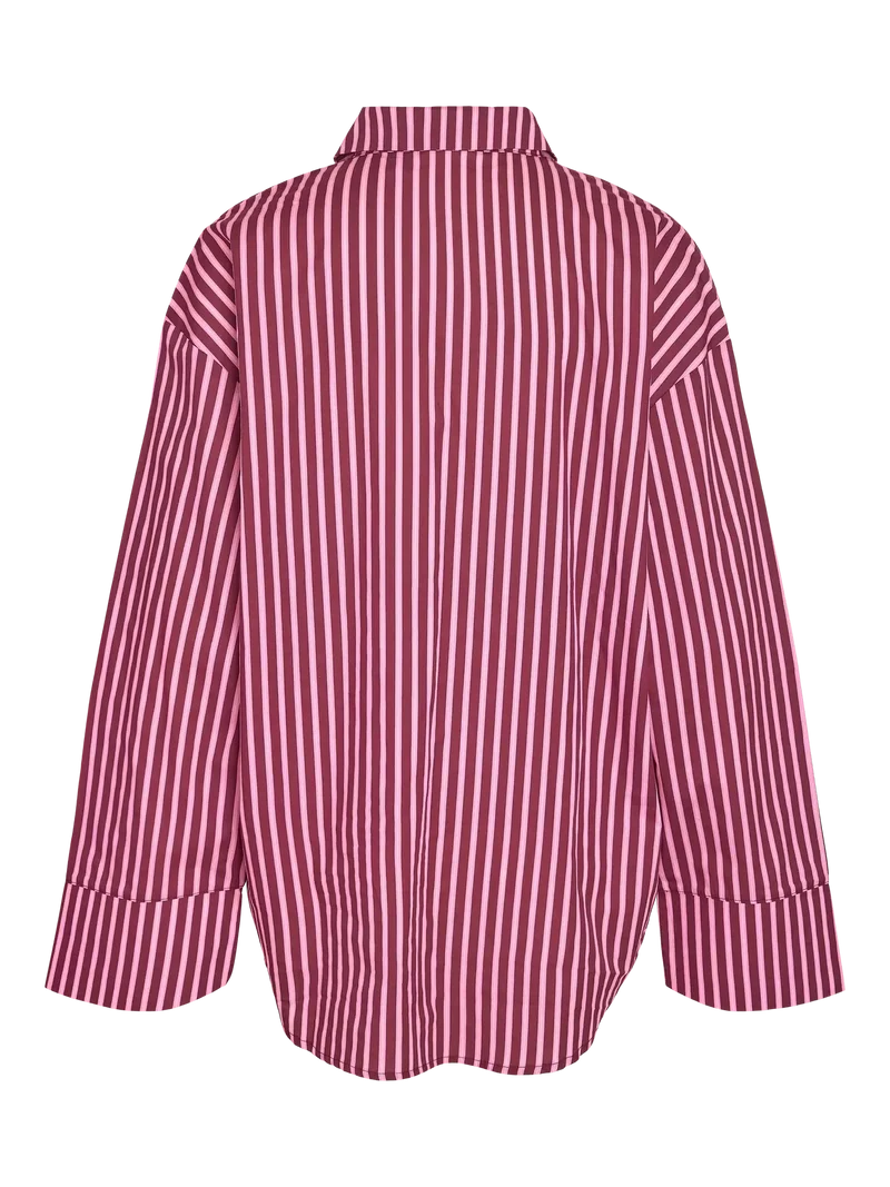 Noisy May - Nmfrida L/S Button Shirt Box - 5089193 Delicioso Begonia Pink