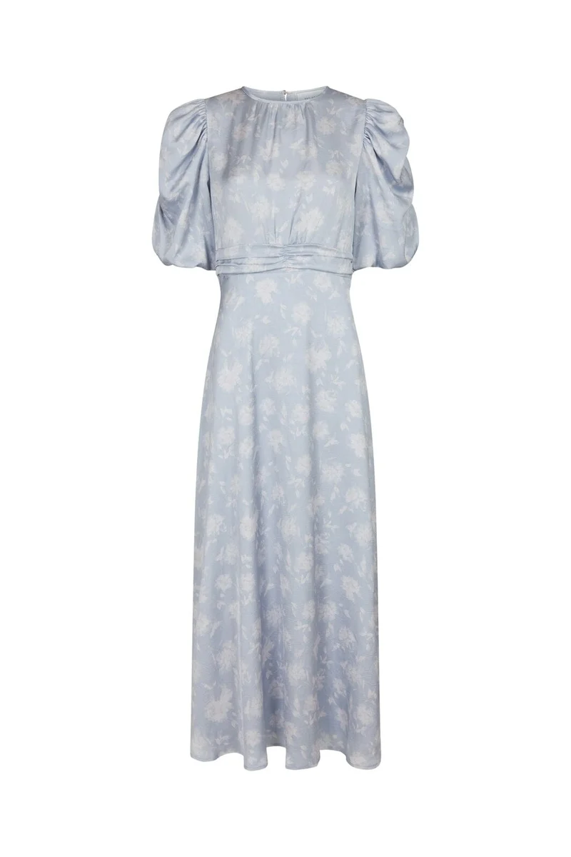 Neo Noir - Kikka Faded Flower Dress 167902 - 145 - Light Blue