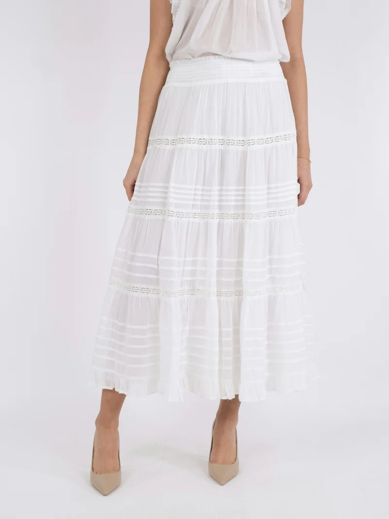 Neo Noir - Felicia S Voile Skirt - White