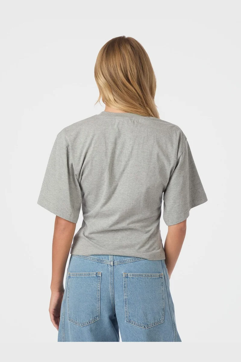 Neo Noir - Asha Boxy Tee 164418 - 133 - Grey Melange