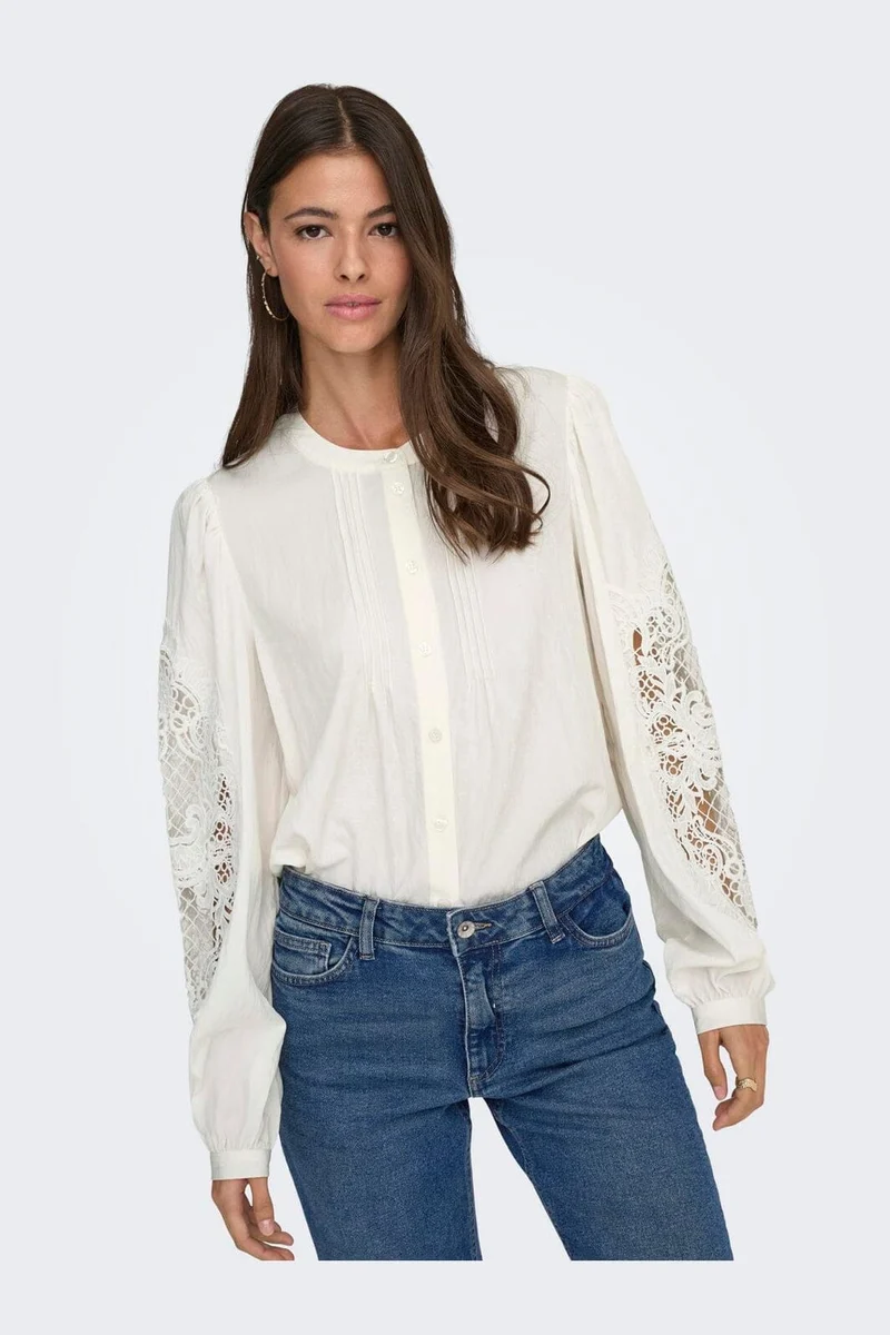 JDY - Jdycora L/S Shirt - 5035112 Cloud Dancer