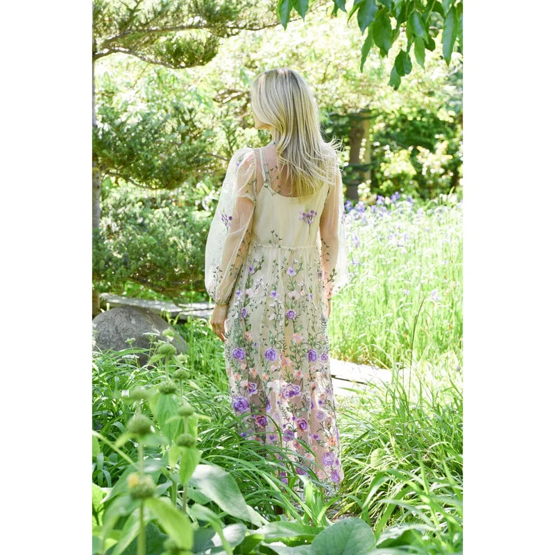 A-View - Fuschia Dress AV4614 - 180 - Green/Purple
