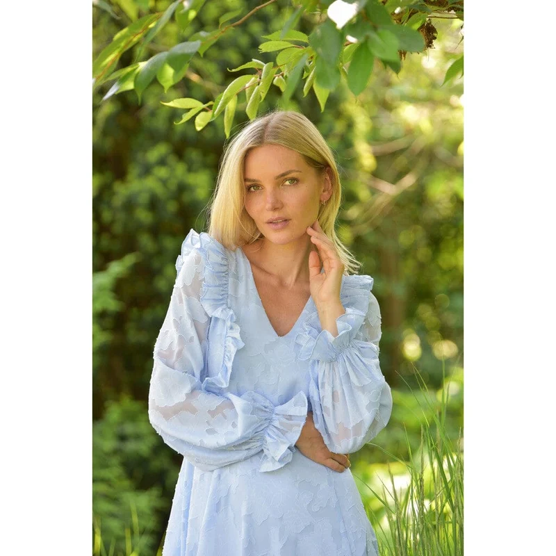 A-View - Floretta Maxi Dress AV7088 - 282 - Light Blue