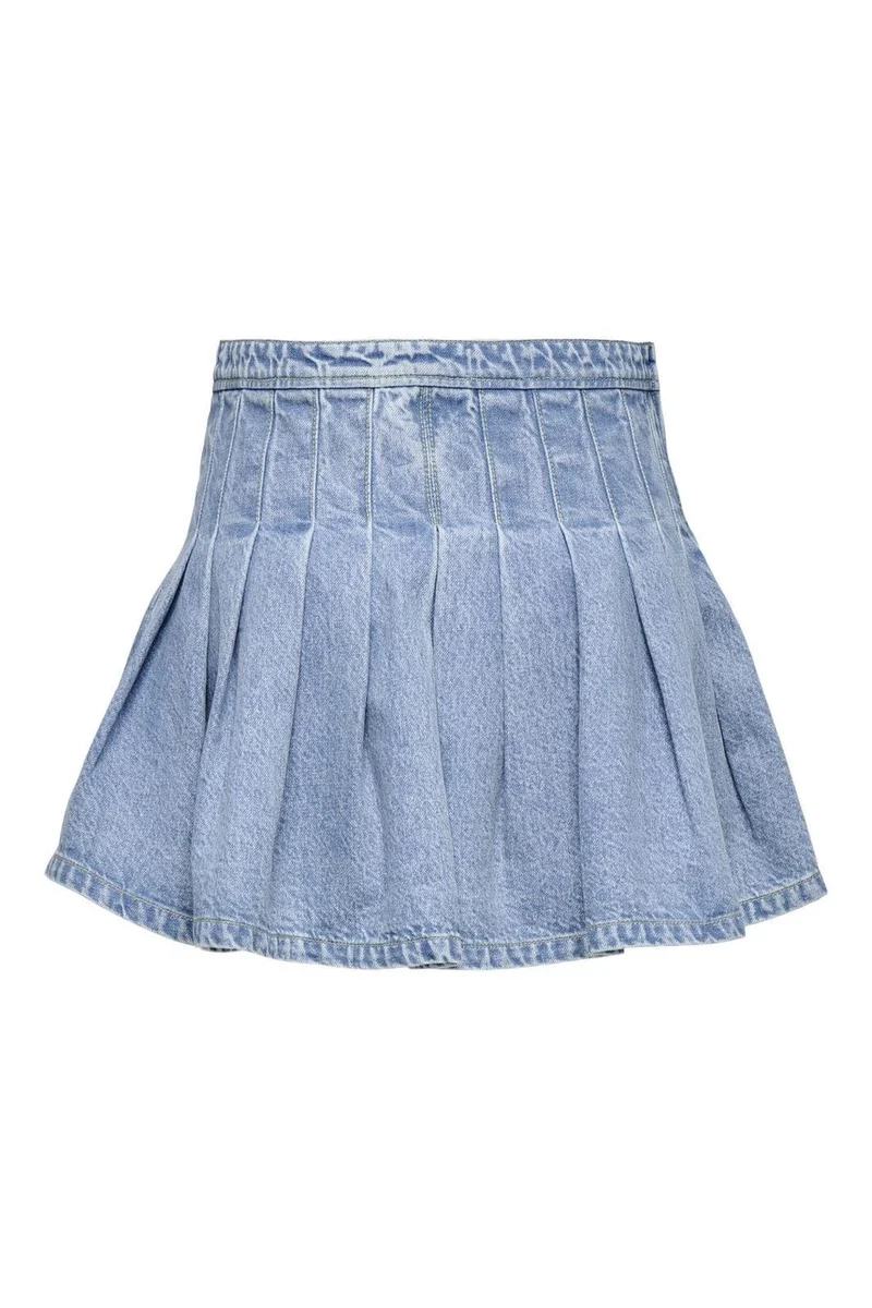 Only - Onljean Pleat Skirt - 4858010 Medium Blue Denim