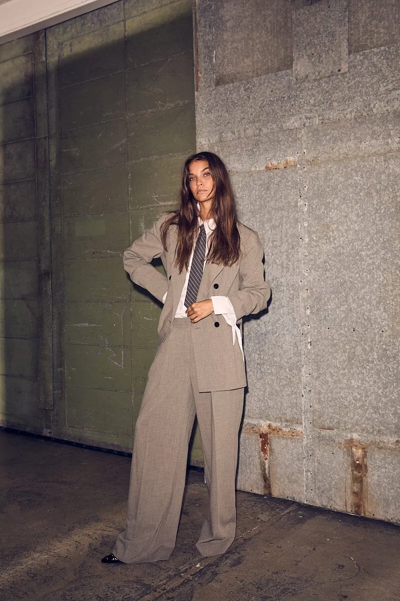 Haute L'Amitié - Nicole Pleat Pant HL10369 - Beige Melangé