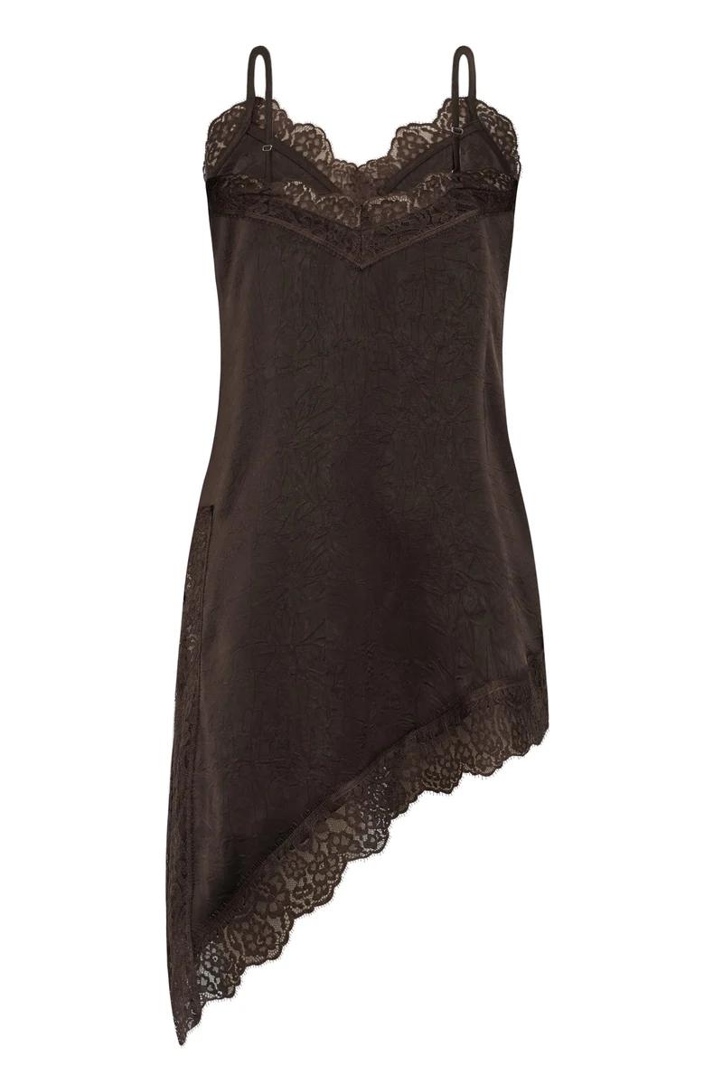 A-View - Sinda Lace Dress AV8206 - 194 - Dark Brown