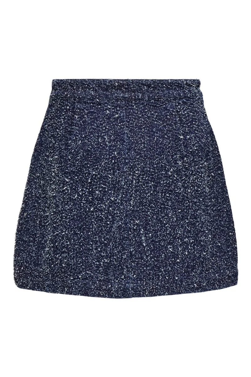 Only - Onlaman Boucle Skirt Qyt - 4860933 Dark Blue Denim