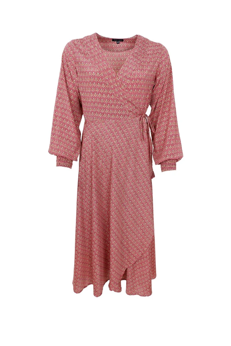 Black Colour - Bcluna Wrap Dress 39212 - Indie Berry