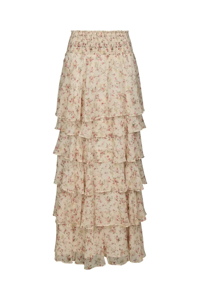 Neo Noir - Morris Meadow Printed Skirt 166447 - 122 - Creme