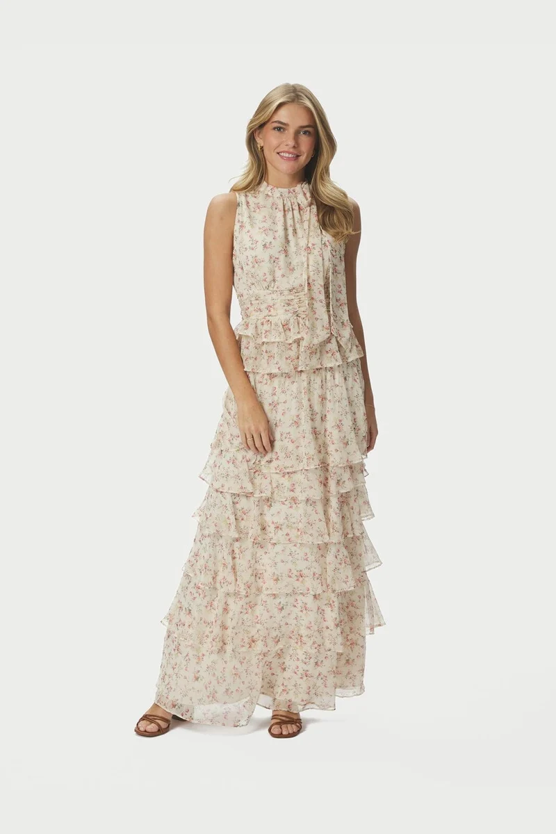 Neo Noir - Morris Meadow Printed Skirt 166447 - 122 - Creme