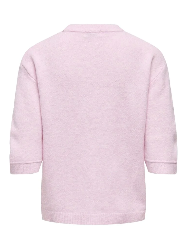 JDY - Jdysonja S/S O-Neck Pullover Knt - 4960457 Pink Lady Melange