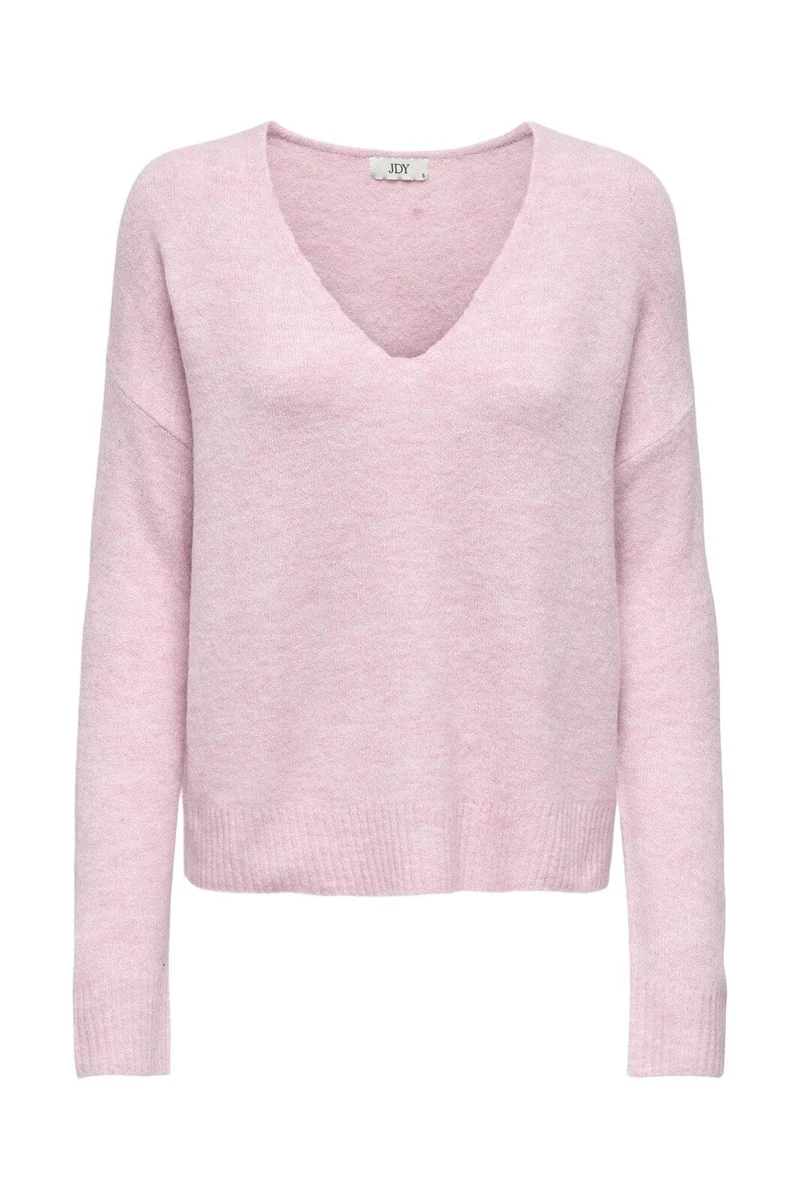 JDY - Jdyelanora L/S V-Neck Pullo. Knt - 4906533 Fragrant Lilac Melange