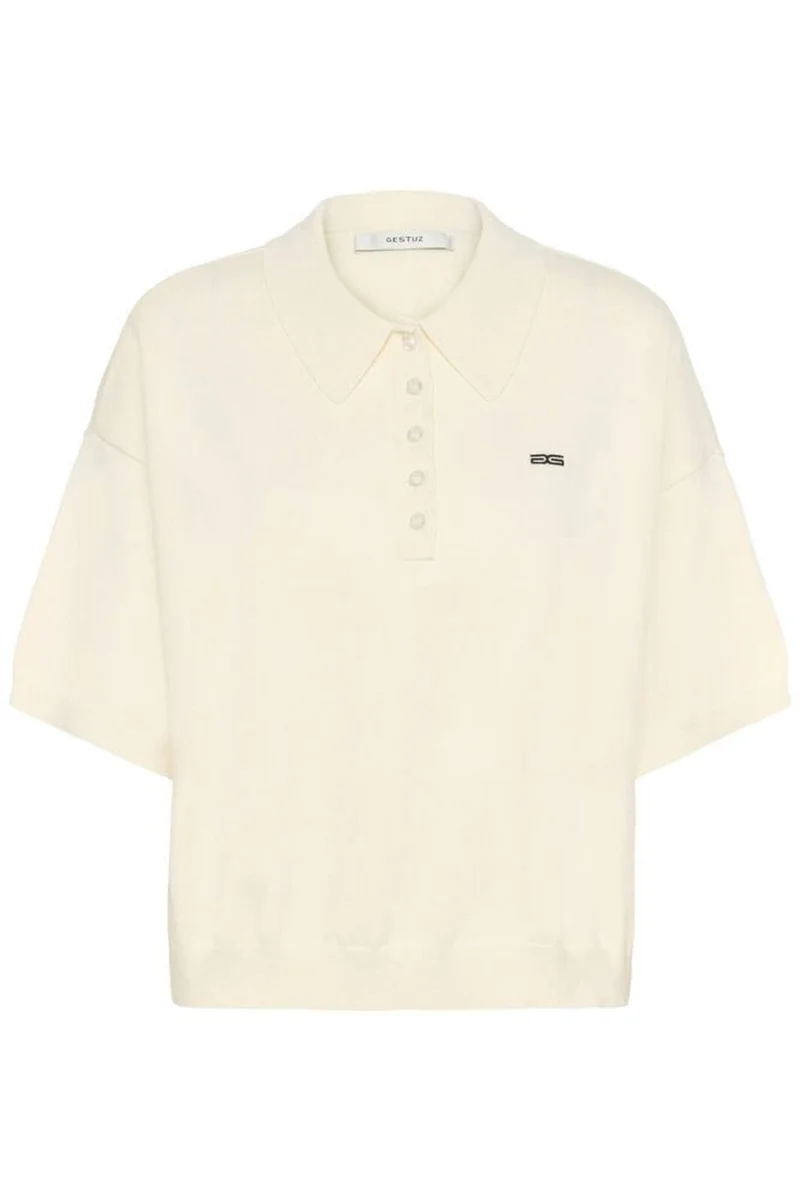 Gestuz - Gztalla Ss Polo Pullover 10910940 - 110103 - Egret