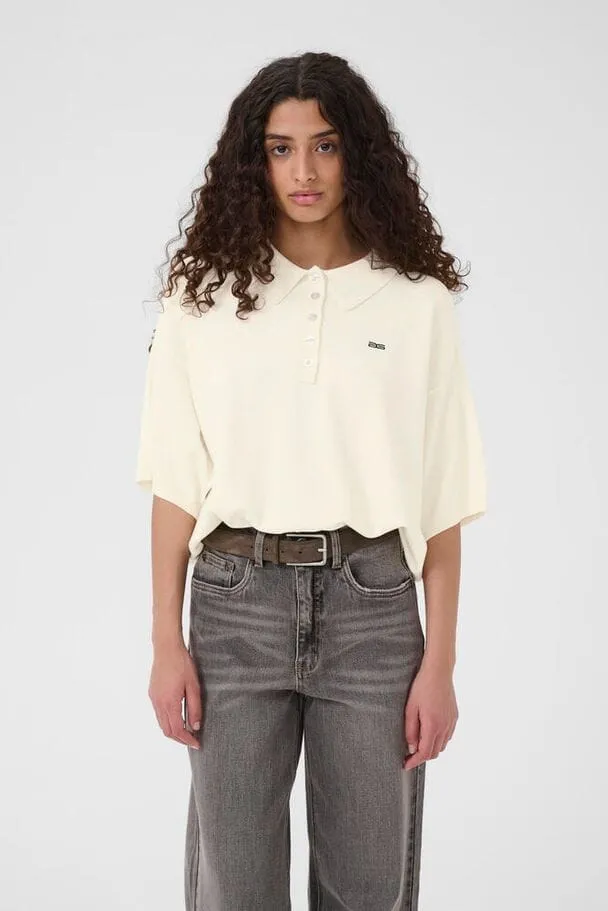 Gestuz - Gztalla Ss Polo Pullover 10910940 - 110103 - Egret