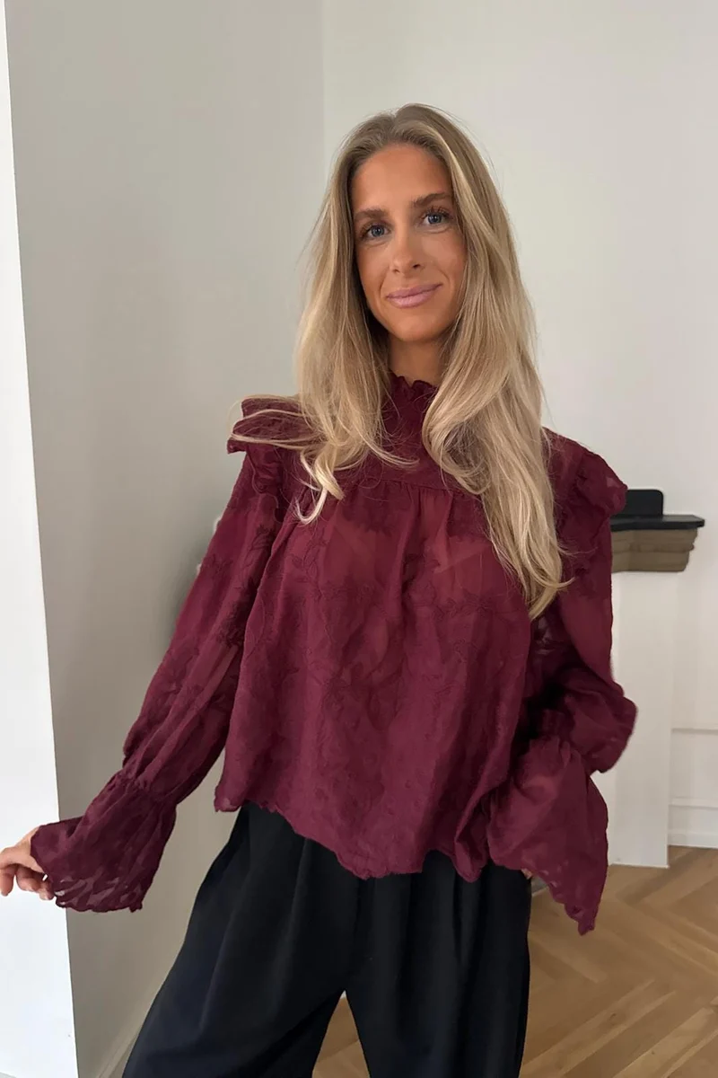 BYIC - Ellinoric Lace Shirt 2550 - Vintage Bordeaux