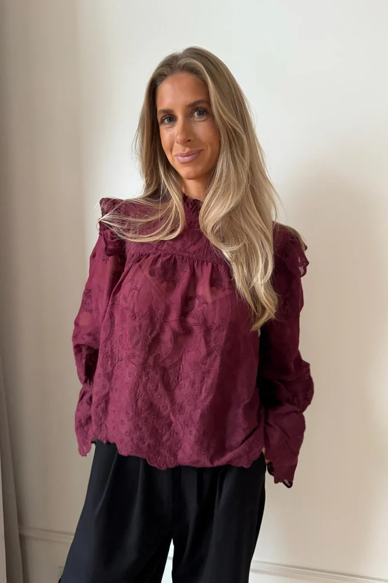 BYIC - Ellinoric Lace Shirt 2550 - Vintage Bordeaux