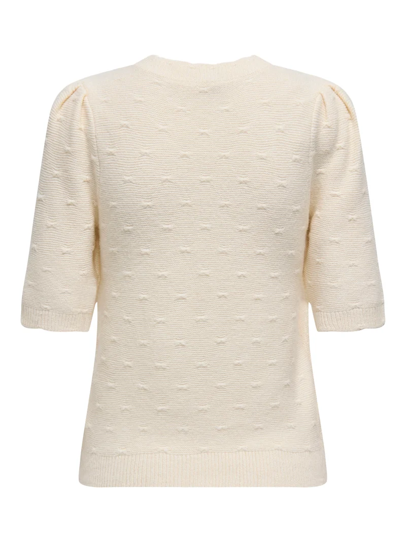 Only - Onlkatia Ss Structure O-Neck Cc Knt - 4779544 Whitecap Gray Melange