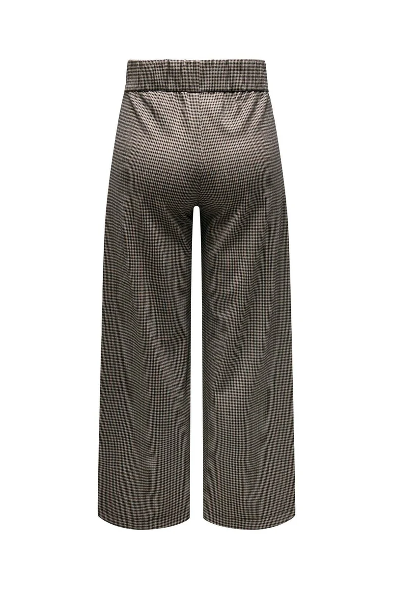 JDY - Jdygeggo Mia Long Check Pant - 3750952 Cobblestone Mini Check