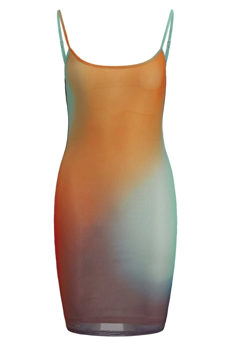 Jjxx - Jxstella Mesh Singlet Mini Dress - 4765365 Morning Glory Colorful Blur