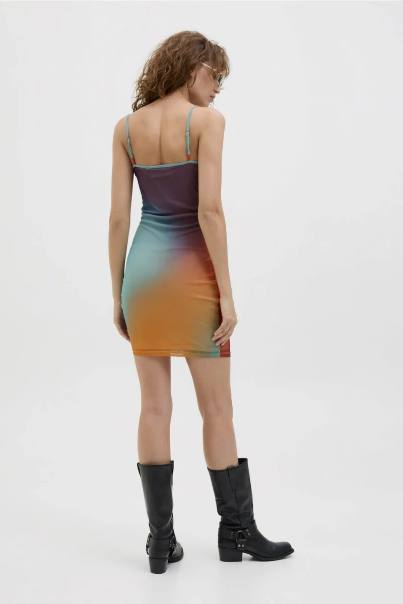 Jjxx - Jxstella Mesh Singlet Mini Dress - 4765365 Morning Glory Colorful Blur